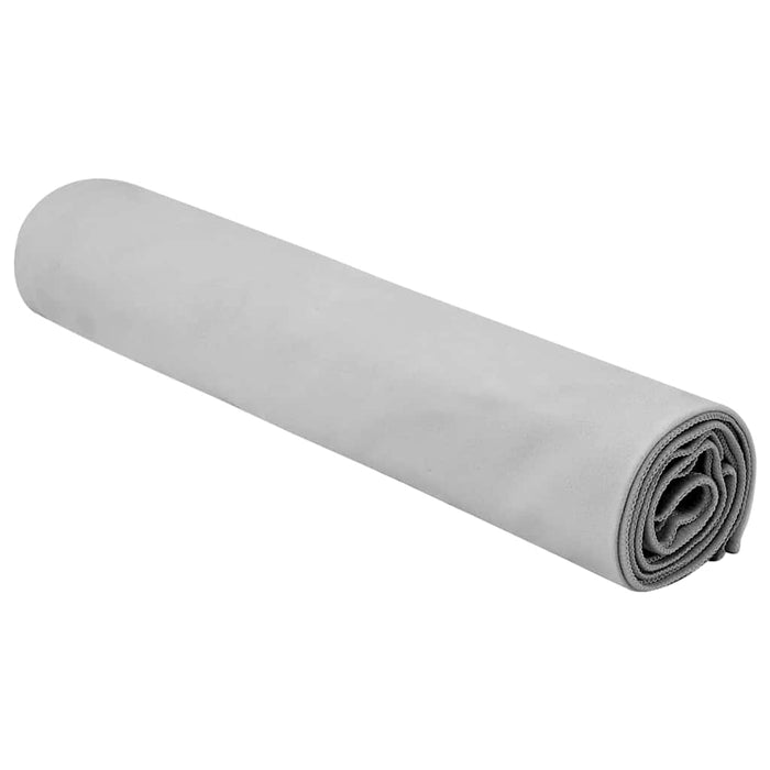 Prosoape Sport 2 pcs Gri 140 x 70 cm Poliester și poliamidă - WALTI WALTI