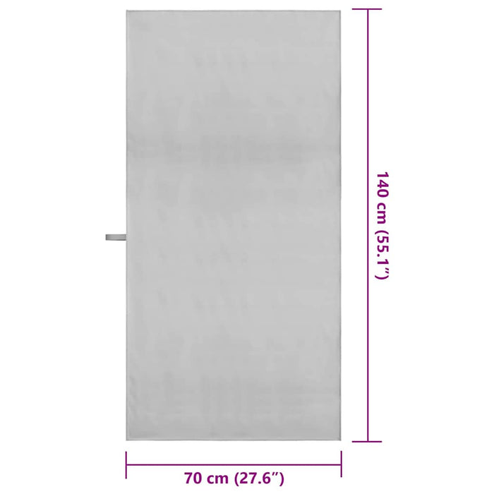 Prosoape Sport 2 pcs Gri 140 x 70 cm Poliester și poliamidă - WALTI WALTI