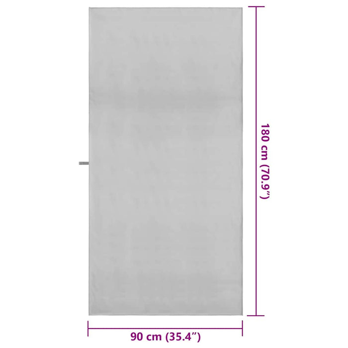 Prosoape Sport 2 pcs Gri 180 x 90 cm Poliester și poliamidă - WALTI WALTI