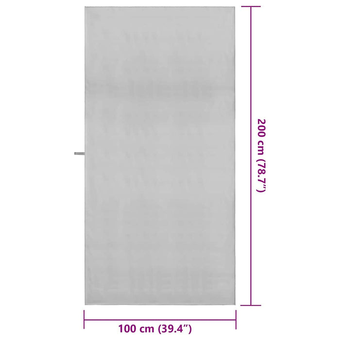 Prosoape Sport 2 pcs Gri 200 x 100 cm Poliester și poliamidă - WALTI WALTI