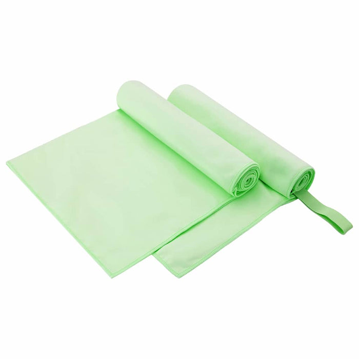 Prosoape Sport 2 pcs Verde 100 x 50 cm Poliester și poliamidă - WALTI WALTI