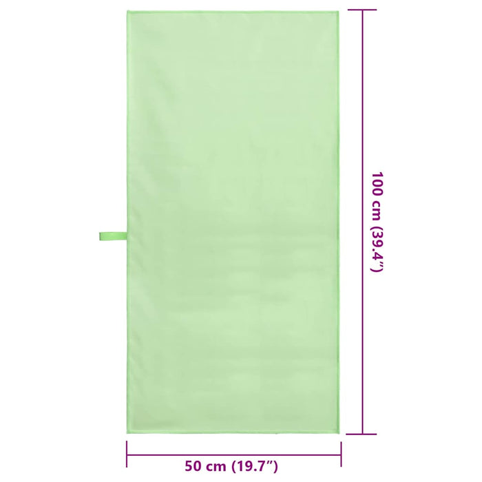 Prosoape Sport 2 pcs Verde 100 x 50 cm Poliester și poliamidă - WALTI WALTI
