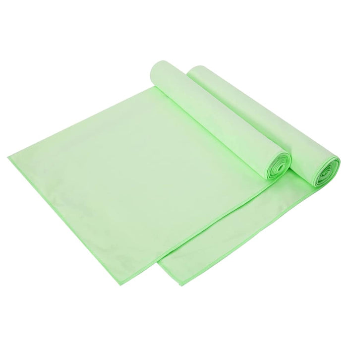 Prosoape Sport 2 pcs Verde 140 x 70 cm Poliester și poliamidă - WALTI WALTI
