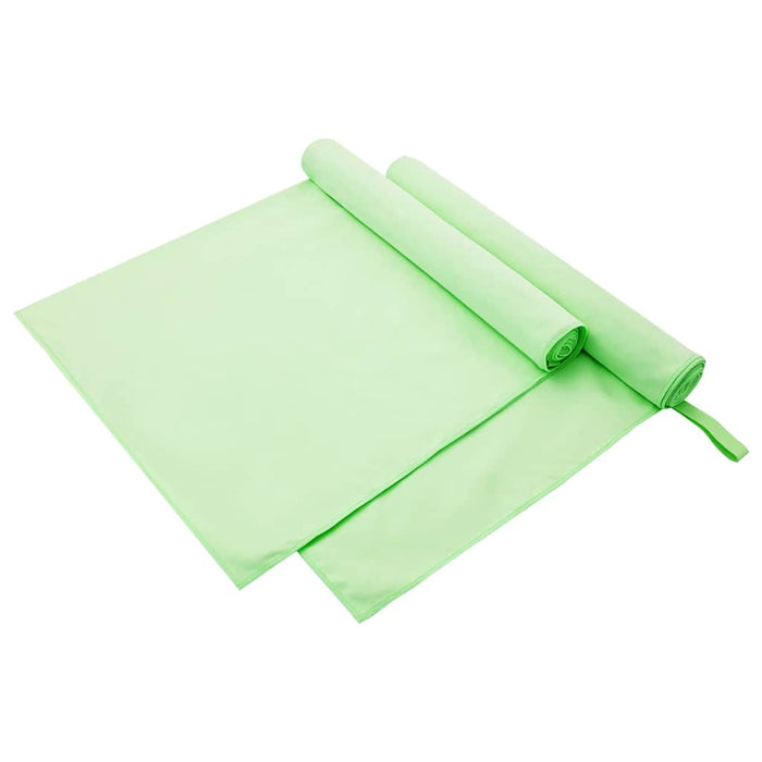 Prosoape Sport 2 pcs Verde 180 x 90 cm Poliester și poliamidă - WALTI WALTI