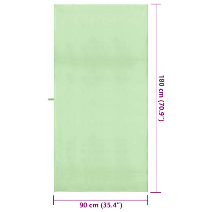 Prosoape Sport 2 pcs Verde 180 x 90 cm Poliester și poliamidă - WALTI WALTI