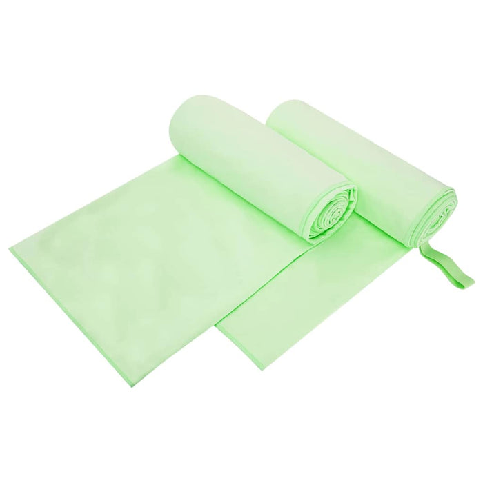 Prosoape Sport 2 pcs Verde 200 x 100 cm Poliester și poliamidă - WALTI WALTI