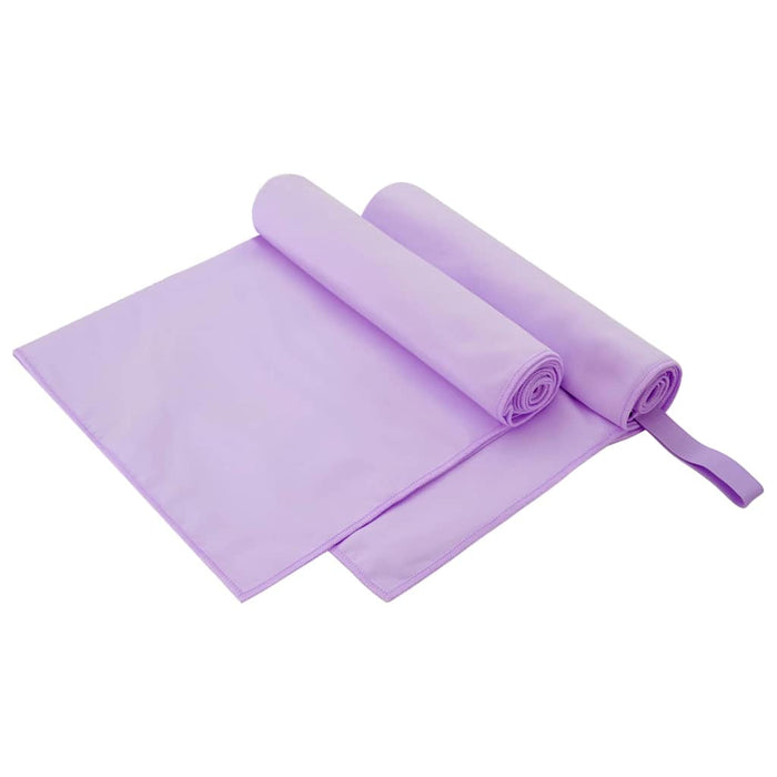 Prosoape Sport 2 pcs Violet 100 x 50 cm Poliester și poliamidă - WALTI WALTI