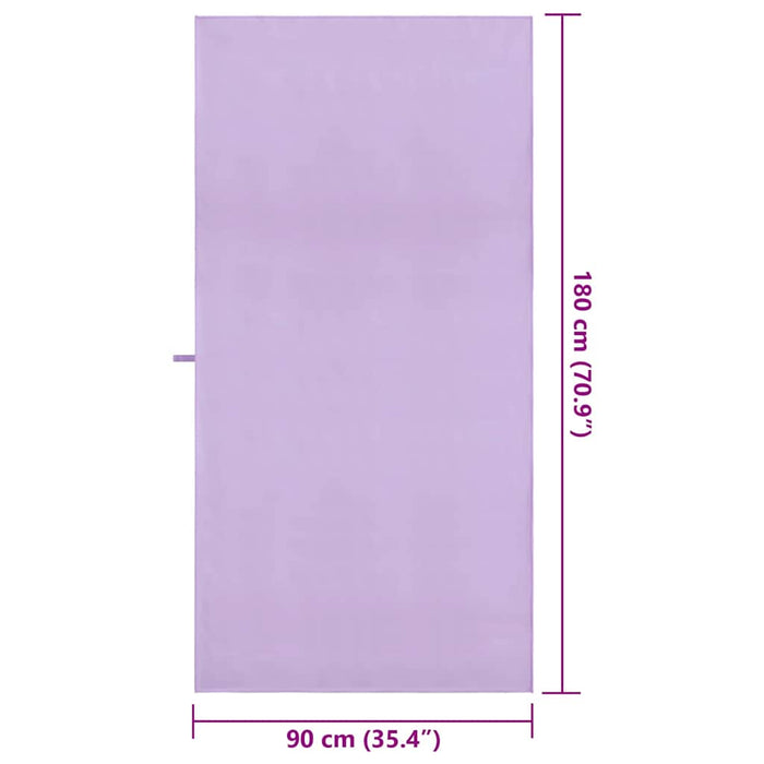 Prosoape Sport 2 pcs Violet 180 x 90 cm Poliester și poliamidă - WALTI WALTI