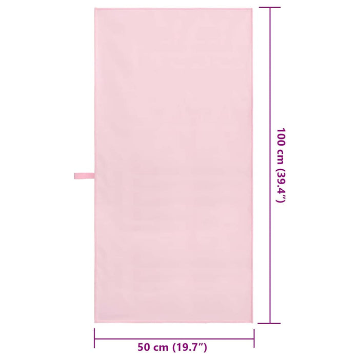 Prosoape Sport 2 pcs Roz 100 x 50 cm Poliester și poliamidă - WALTI WALTI