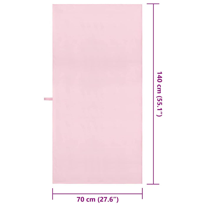 Prosoape Sport 2 pcs Roz 140 x 70 cm Poliester și poliamidă - WALTI WALTI