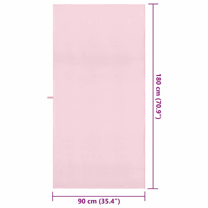 Prosoape Sport 2 pcs Roz 180 x 90 cm Poliester și poliamidă - WALTI WALTI