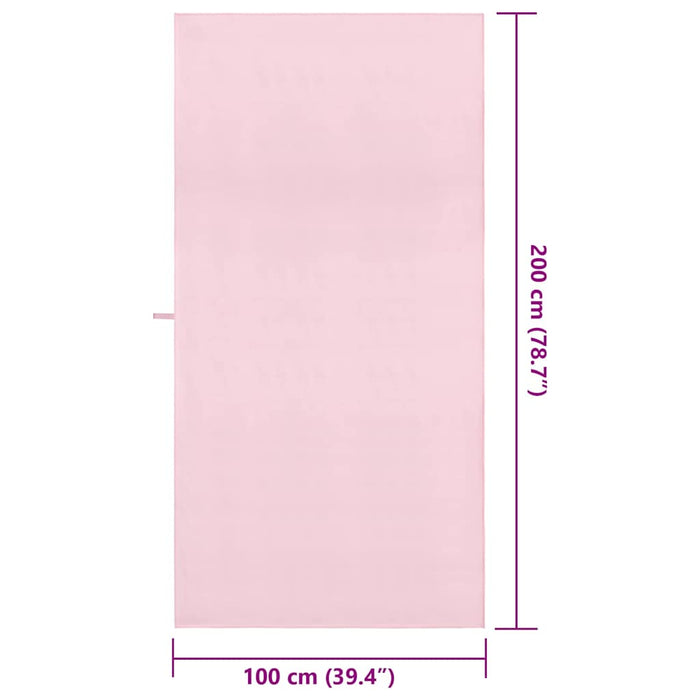 Prosoape Sport 2 pcs Roz 200 x 100 cm Poliester și poliamidă - WALTI WALTI