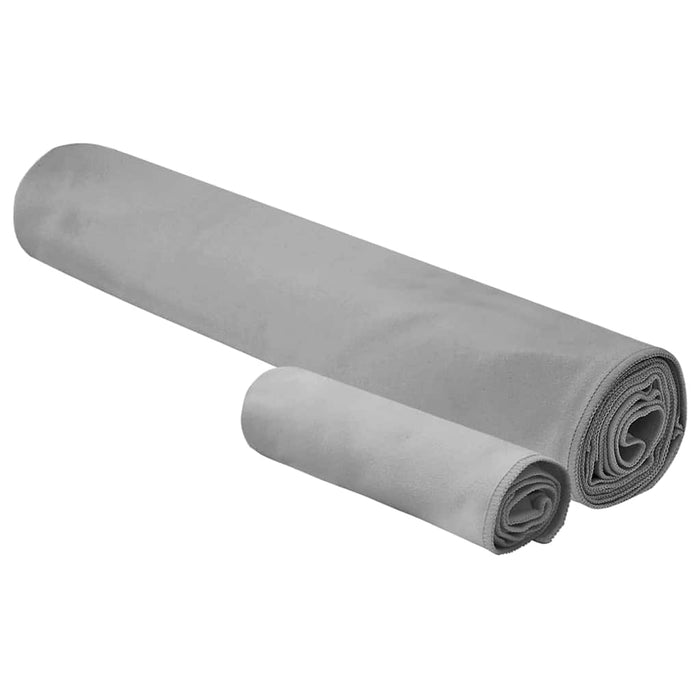 Set de Prosoape Sport 2 pcs Gri închis țesătură - WALTI WALTI