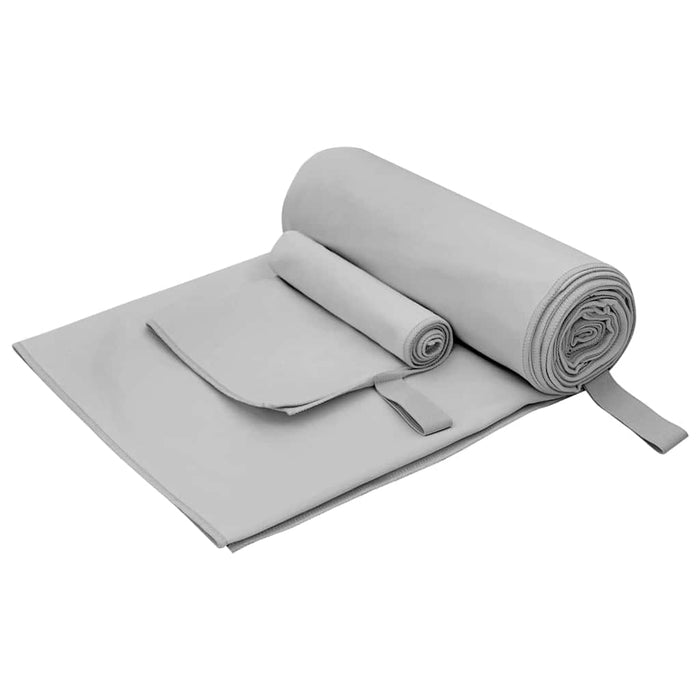 Set de Prosoape Sport 2 pcs Gri țesătură - WALTI WALTI