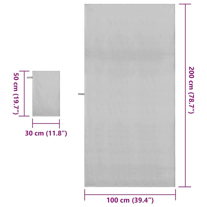 Set de Prosoape Sport 2 pcs Gri țesătură - WALTI WALTI
