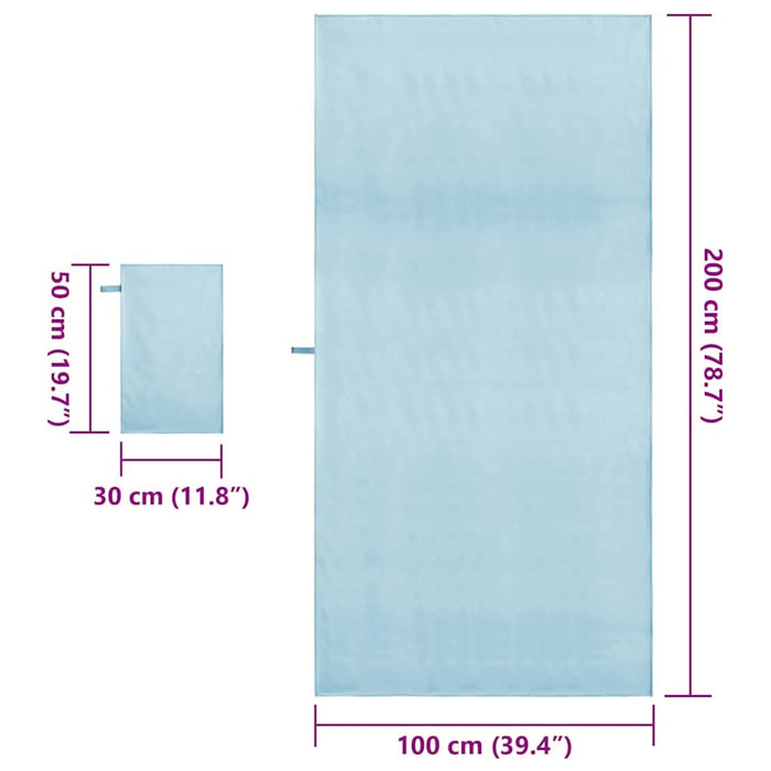 Set de Prosoape Sport 2 pcs albastru țesătură - WALTI WALTI