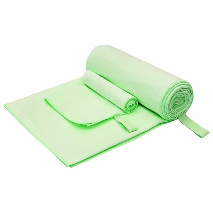 Set de Prosoape Sport 2 pcs Verde țesătură - WALTI WALTI