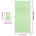 Set de Prosoape Sport 2 pcs Verde țesătură - WALTI WALTI