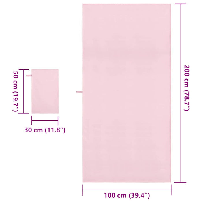 Set de Prosoape Sport 2 pcs Roz țesătură - WALTI WALTI