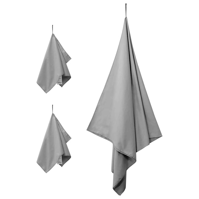 Set de Prosoape Sport 3 pcs Gri închis Poliester și poliamidă - WALTI WALTI