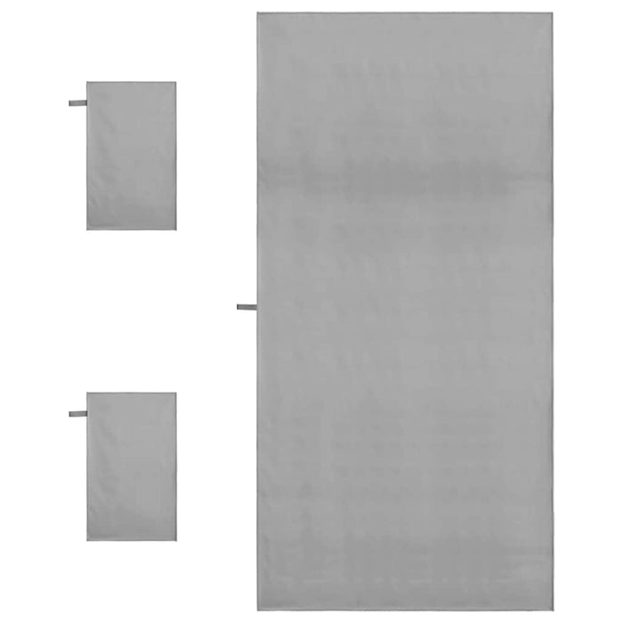 Set de Prosoape Sport 3 pcs Gri închis Poliester și poliamidă - WALTI WALTI