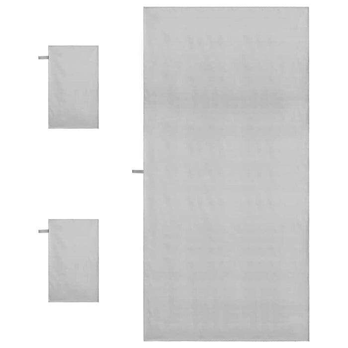 Set de Prosoape Sport 3 pcs Gri Poliester și poliamidă - WALTI WALTI