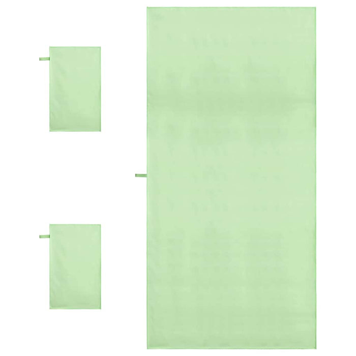 Set de Prosoape Sport 3 pcs Verde Poliester și poliamidă - WALTI WALTI