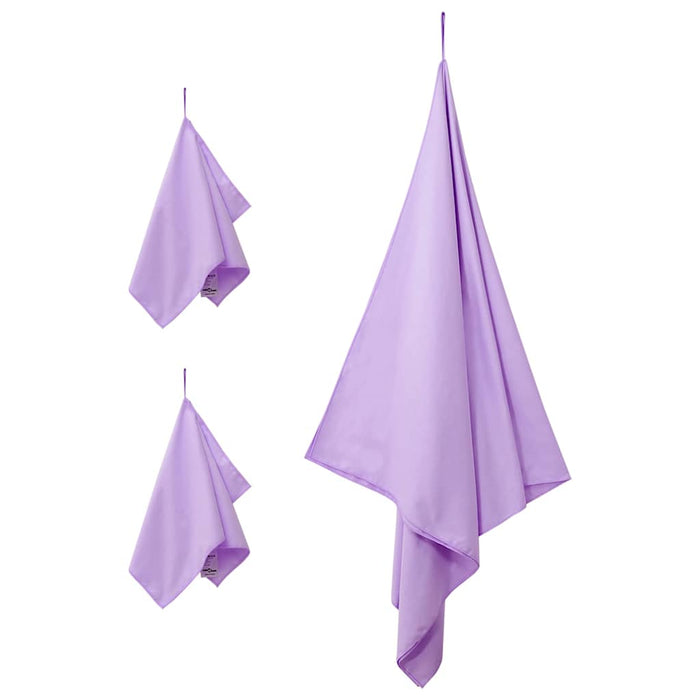 Set de Prosoape Sport 3 pcs Violet Poliester și poliamidă - WALTI WALTI