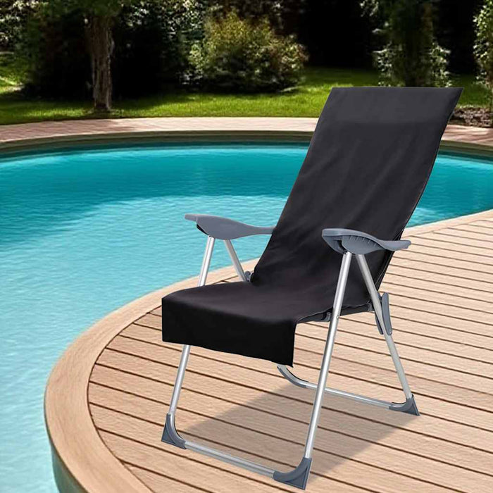 Prosoape pentru scaune de exterior 2 pcs Negru 130 x 60 cm - WALTI WALTI