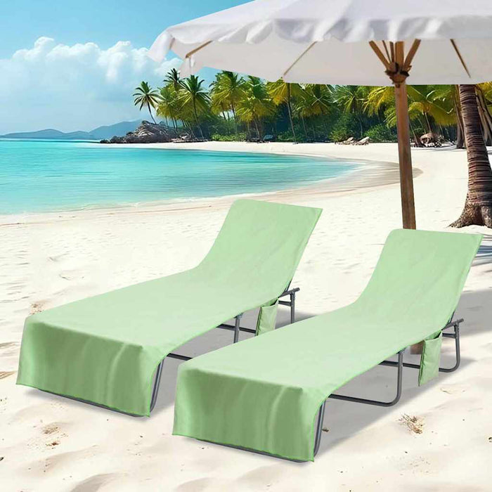 Prosoape pentru șezlong 2 pcs Verde 210 x 75 cm WALTI