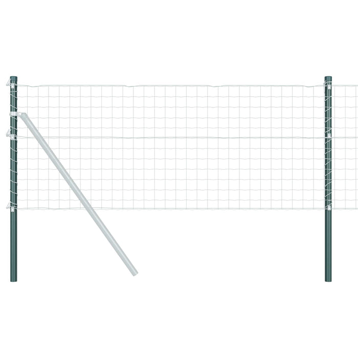 Stâlp de gard. 2 pcs Verde 60 cm Oțel vopsit în pulbere WALTI