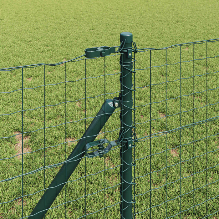 Stâlp de gard. 12 pcs Verde 120 cm Oțel vopsit în pulbere WALTI