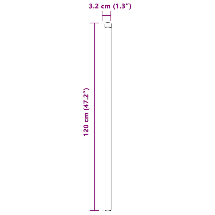 Stâlp de gard. 12 pcs Verde 120 cm Oțel vopsit în pulbere WALTI