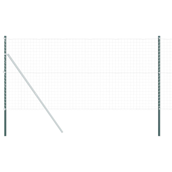 Stâlp de gard. 12 pcs Verde Oțel vopsit în pulbere WALTI