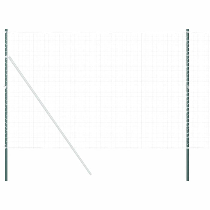 Stâlp de gard. 12 pcs Verde Oțel vopsit în pulbere WALTI