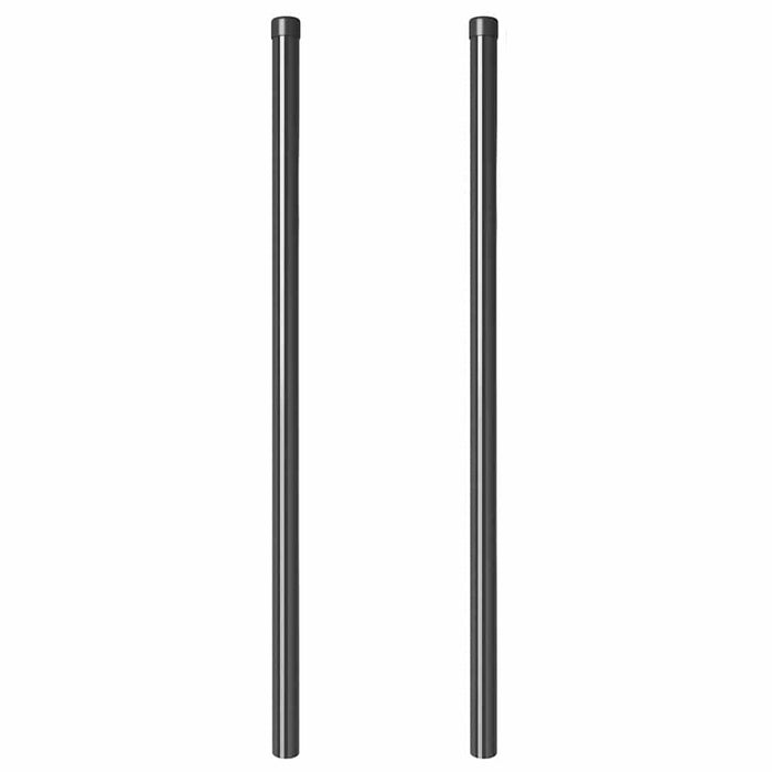 Stâlp de gard. 2 pcs Gri 110 cm Oțel vopsit în pulbere WALTI