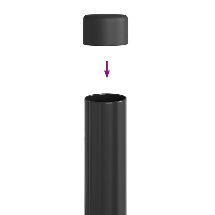 Stâlp de gard. 2 pcs Gri 120 cm Oțel vopsit în pulbere WALTI