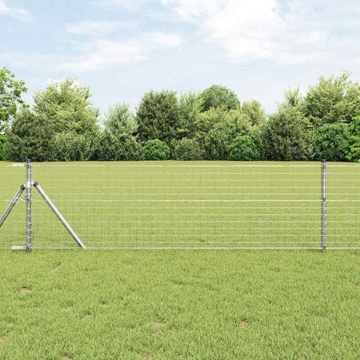Stâlp de gard. 12 pcs Argintiu 60 cm Oțel vopsit în pulbere - WALTI WALTI
