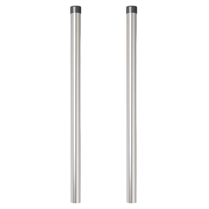 Stâlp de gard. 2 pcs Argintiu 90 cm Oțel vopsit în pulbere WALTI