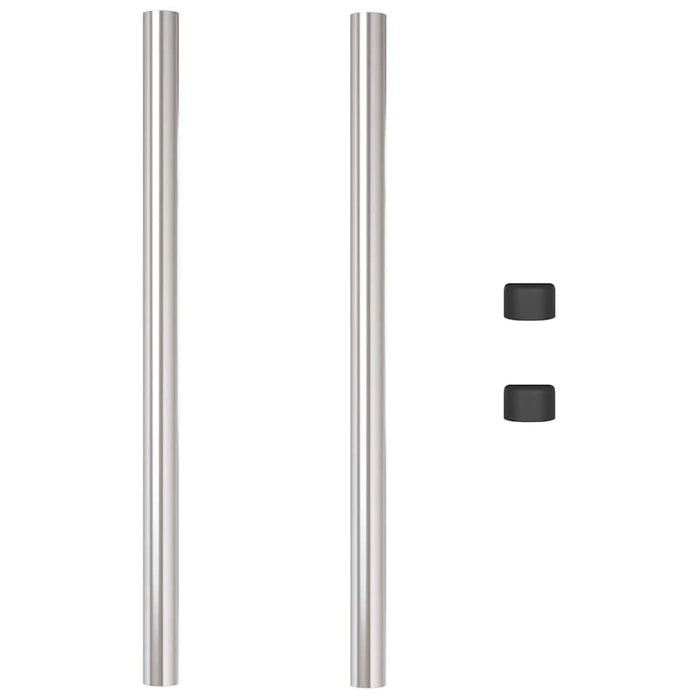 Stâlp de gard. 2 pcs Argintiu 90 cm Oțel vopsit în pulbere WALTI