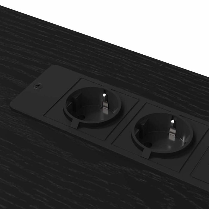 Birou cu raft Stejar negru 100 x 50 x 86.5 cm Lemn compozit - WALTI WALTI
