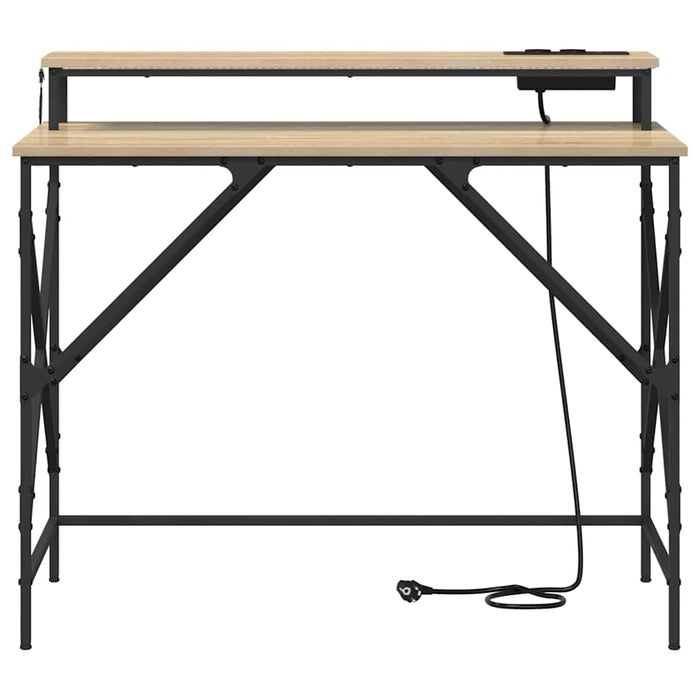 Birou cu raft Stejar sonoma 100 x 50 x 86.5 cm Lemn compozit - WALTI WALTI