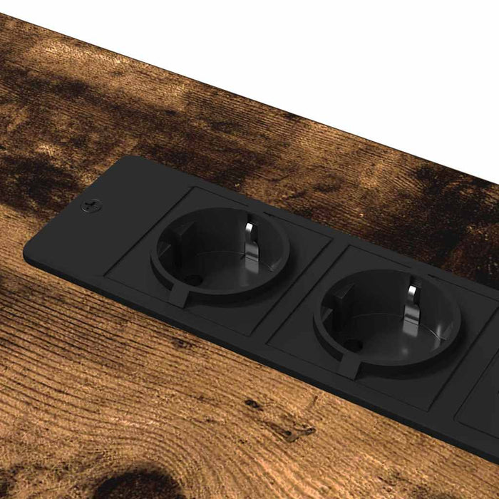Birou cu raft Stejar afumat 100 x 50 x 86.5 cm Lemn compozit - WALTI WALTI
