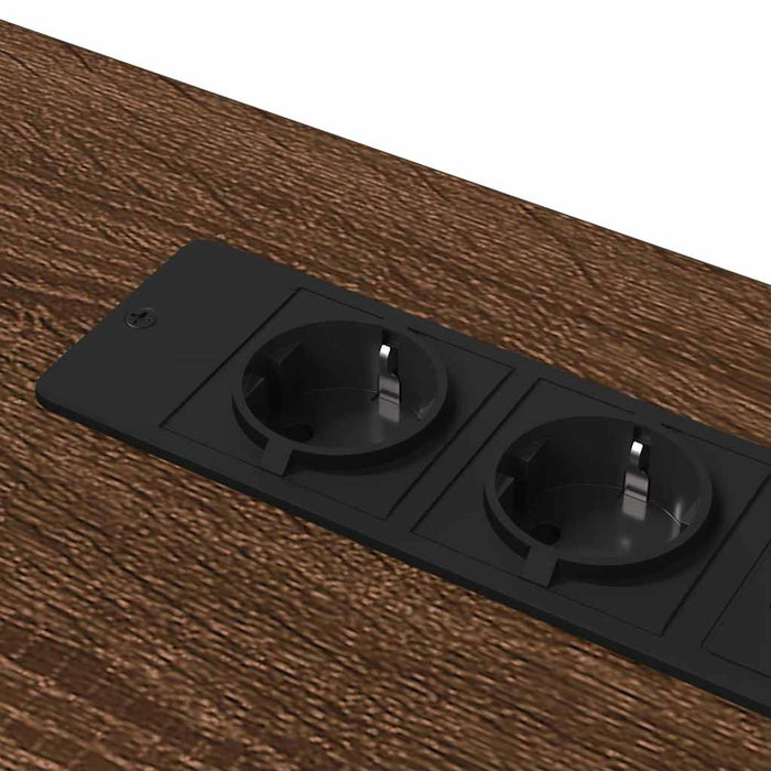 Birou cu raft Stejar brun 100 x 50 x 86.5 cm Lemn compozit - WALTI WALTI