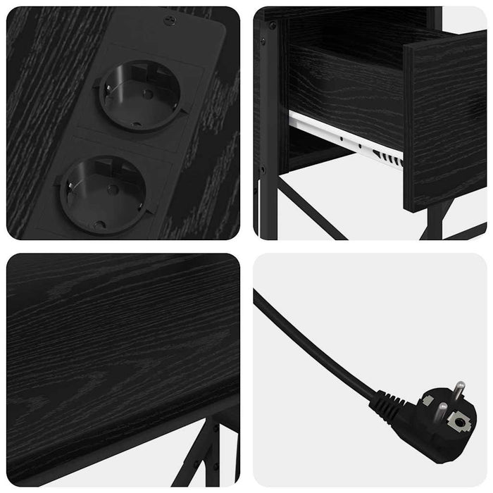 Birou cu sertar Stejar negru 120 x 79 x 86.5 cm Lemn compozit - WALTI WALTI