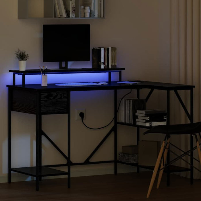 Birou cu sertar Stejar negru 120 x 79 x 86.5 cm Lemn compozit - WALTI WALTI