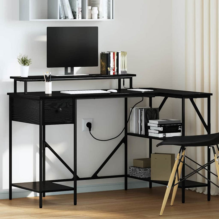 Birou cu sertar Stejar negru 120 x 79 x 86.5 cm Lemn compozit - WALTI WALTI
