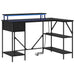 Birou cu sertar Stejar negru 120 x 79 x 86.5 cm Lemn compozit - WALTI WALTI