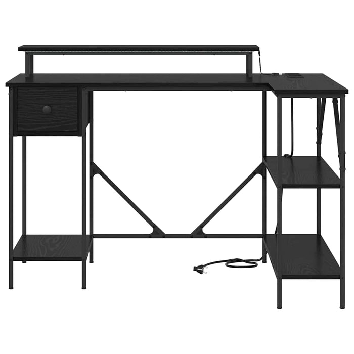 Birou cu sertar Stejar negru 120 x 79 x 86.5 cm Lemn compozit - WALTI WALTI