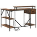 Birou cu sertar Stejar afumat 120 x 79 x 86.5 cm Lemn compozit - WALTI WALTI